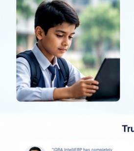 Student using digital learning technology